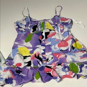 Twenty Ten Large Multicolor Patterned Button Up Tank Top